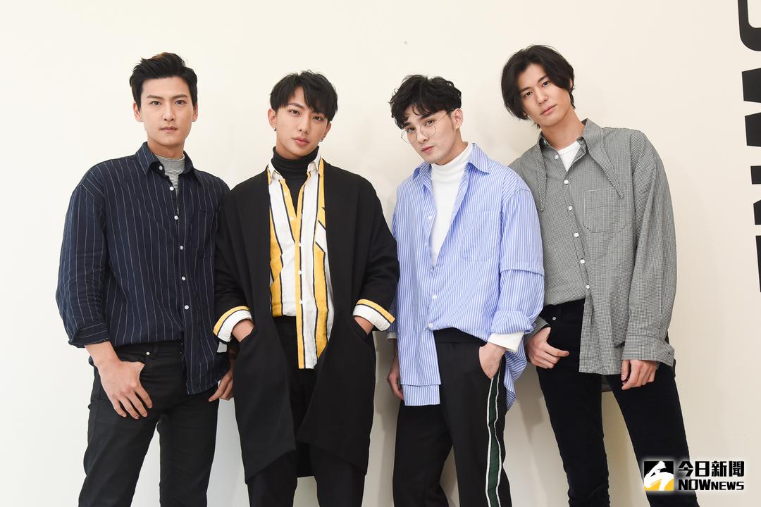 ▲Spexial推出第5張專輯，Evan（左起）、明杰、偉晉、風田。（圖／記者陳明安攝，2018.01.18）