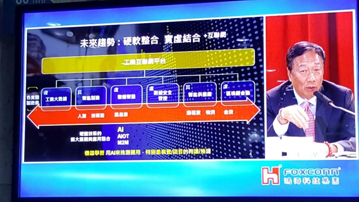 ▲2017年6月股東會上，對於鴻海集團未來方向，董事長郭台銘提出「硬軟整合、虛實結合」8字目標，要靠人工智能與物聯網打造下一波大成長。（圖／NOWnews 資料照片）