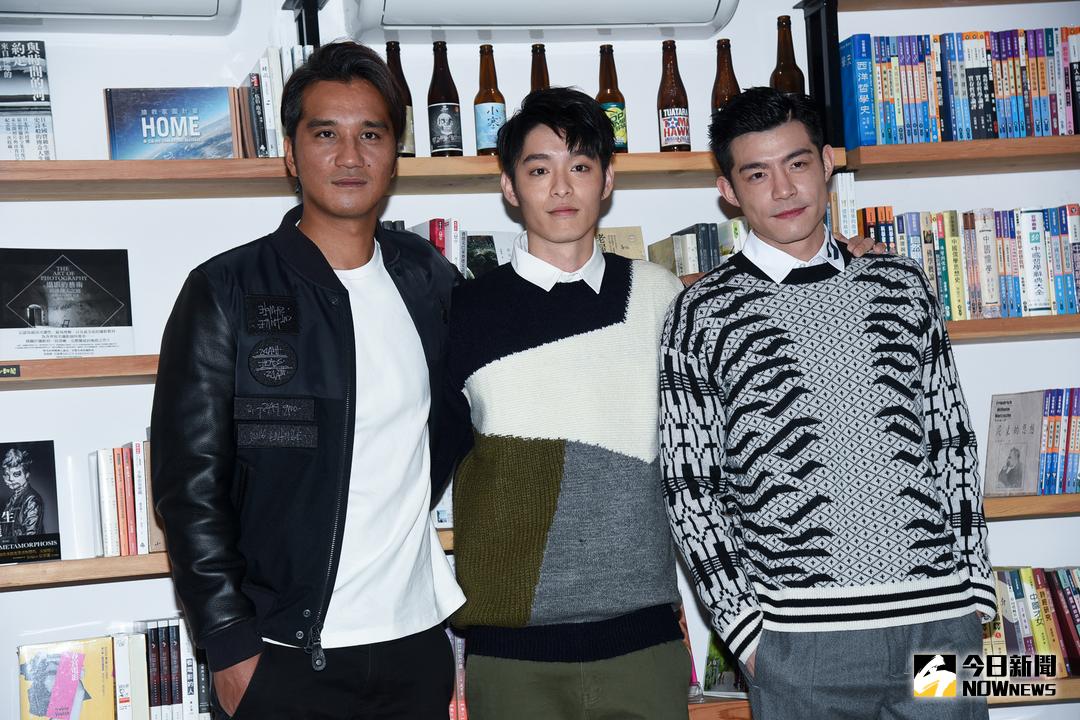 ▲ 馬志翔（左起）、曹佑寧、王柏傑出席《人際關係事務所》卡司發布媒體見面會。（圖／記者陳明安攝，2018.01.10）