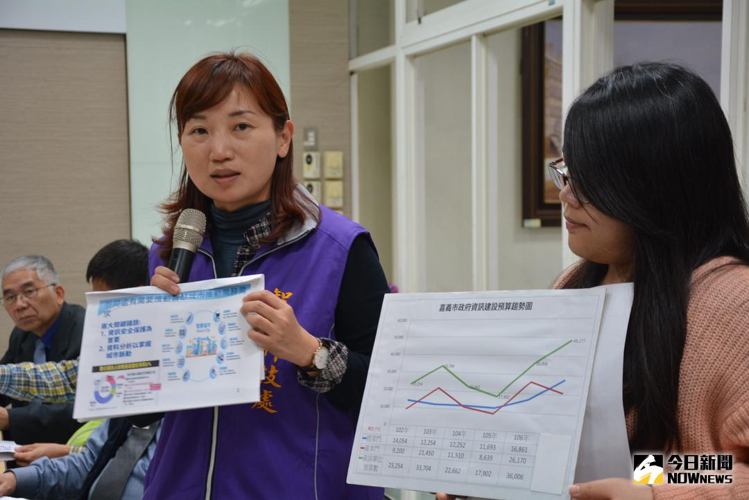 ▲智慧科技處處長林彣珊希望市議會能支持，實現以智慧科技有效率治理城市的決心。（圖／記者郭政隆攝，2018.1.9）