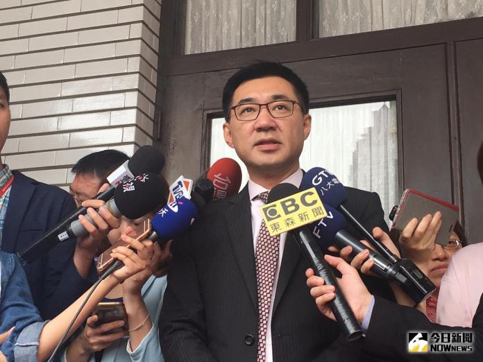 ▲國民黨立委江啟臣5日表示，不管是M503航線、還是跨區遠海長航，中國大陸就是希望把台灣海峽內海化。（圖／邱明玉攝 , 2017.1.5）