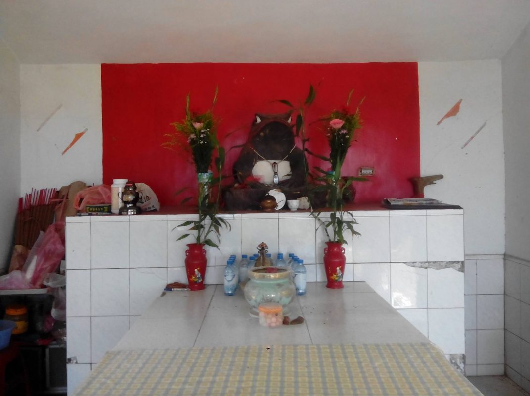 鳳仙祠蟾蜍神。（圖／翻攝自東港鎮套房/雅房出租（自租 )粉專）