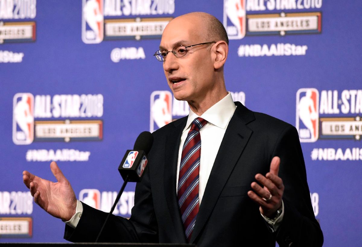 ▲NBA總裁Adam Silver 。（圖／美聯社／達志影像）