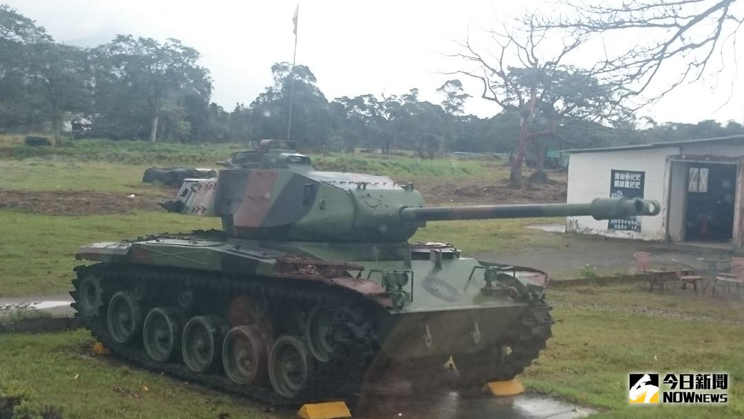 ▲花防部展示的除役M41A3戰車。（圖／記者呂炯昌攝 )