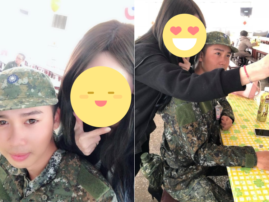 ▲鮮肉兵旁「正妹」竟是媽，一張懇親照網友全暴動了。（圖／翻攝自臉書加藤軍台灣粉絲團 2.0 ）