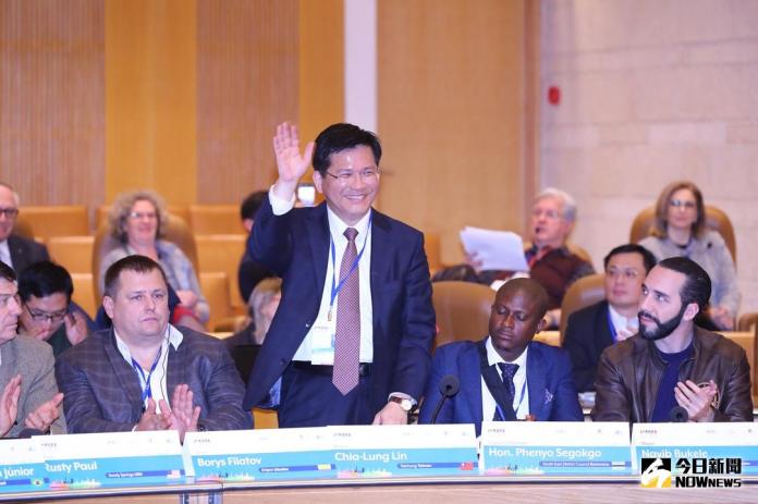 ▲以色列「全球市長會議」開幕式，全世界超過35座城市市長與會。市長林佳龍此屆唯一華人市長。（圖／市政府提供\\)