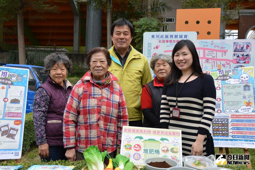 ▲東川社區志工媽媽妥善將堆肥製成液肥和培養土。（圖／記者郭政隆攝，2018.2.12）