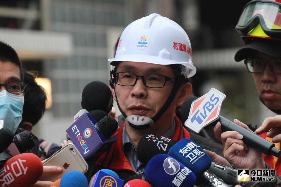 ▲消防局副局長吳泰濬，針對搜救進度進行說明。（圖／記者鄭志宏攝\\)