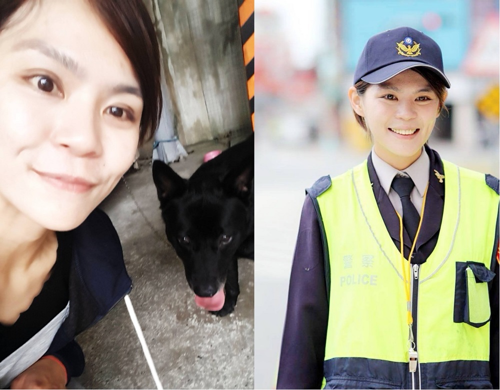 ▲女警朱雅勤昨（7）日晚間曝光花蓮強震救災現場照，讓許多網友看完直呼「辛苦了！」（圖／翻攝自「朱大勤的混濕團」）