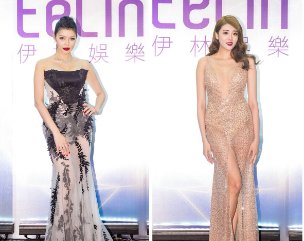 ▲殷琦、賴琳恩出席伊林尾牙。（圖／伊林娛樂，2018.02.07）