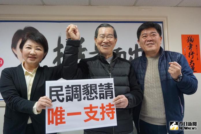 ▲前副總統蕭萬長表態，力挺盧秀燕。（圖／記者柳榮俊攝 , 2018.2.6）