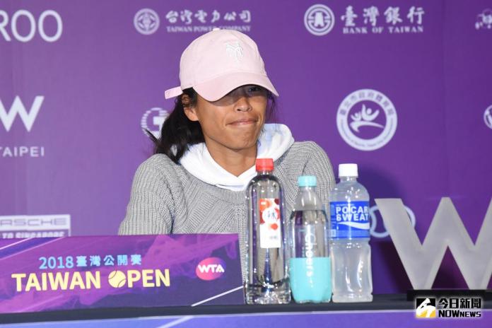 ▲ 謝淑薇現身2018 WTA台灣公開賽記者室。（圖／記者陳明安攝，2018.01.31）