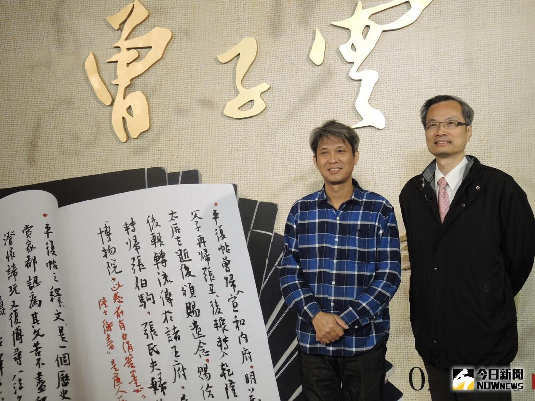 ▲國立彰化生活美學館舉辦「曾子雲書印展」，展出書法以行草為主，篆隸參雜，大小字皆有，篆刻陶瓷印章，是目前較難突破，也是吸引人的地方。（圖／記者陳雅芳攝，2018.02.01）