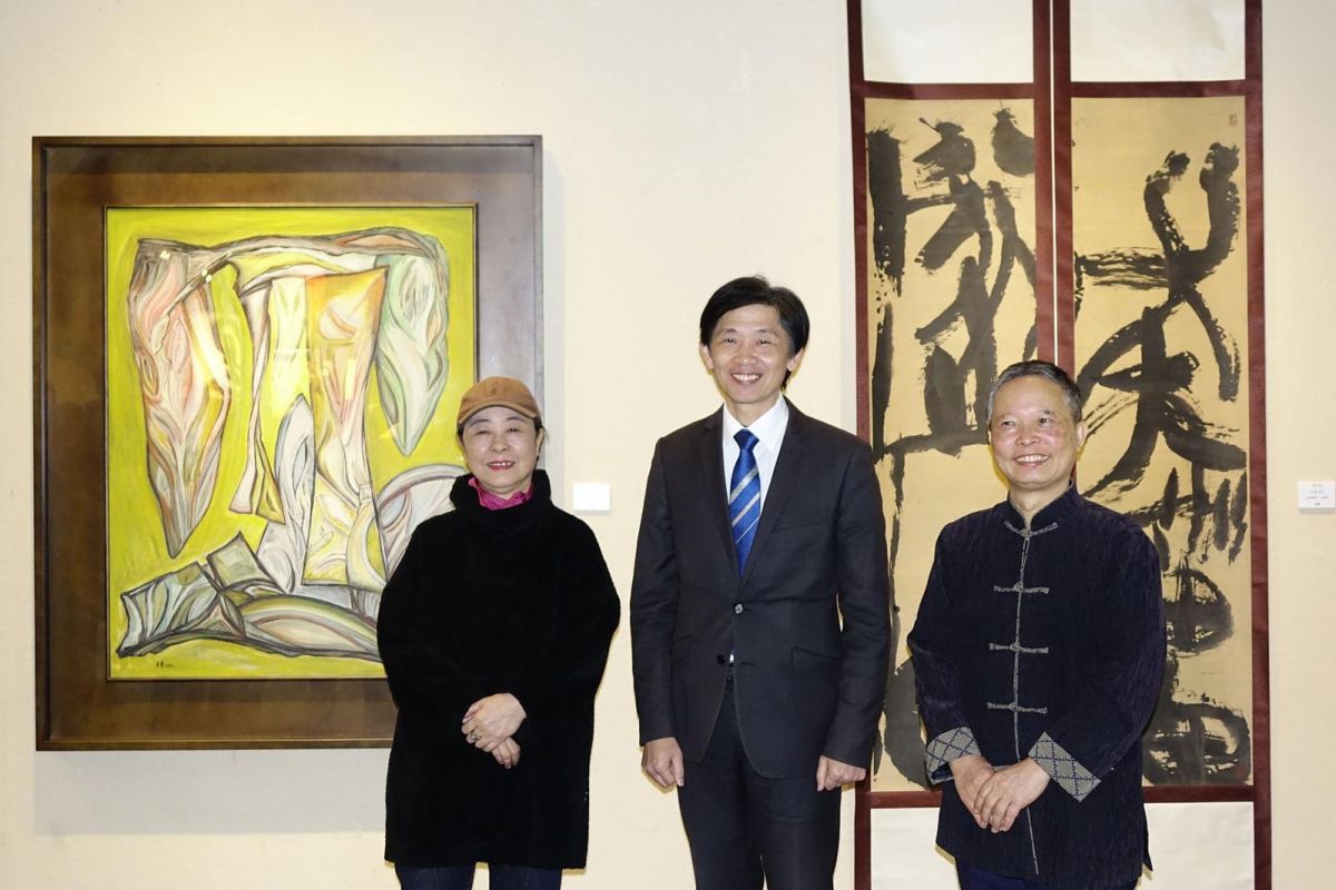 ▲台南市傑出藝術家巡迴展，將由畫家賴美華VS書法家黃宗義。（圖／記者黃文博翻攝，2018.02.01）