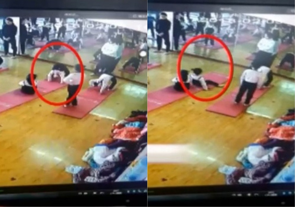 ▲中國大陸河南省一名年約4、5歲的女童，在舞蹈班練習拱橋動作，意外造成脊髓損傷、下身癱瘓。（圖／翻攝自「都市時報」微博）