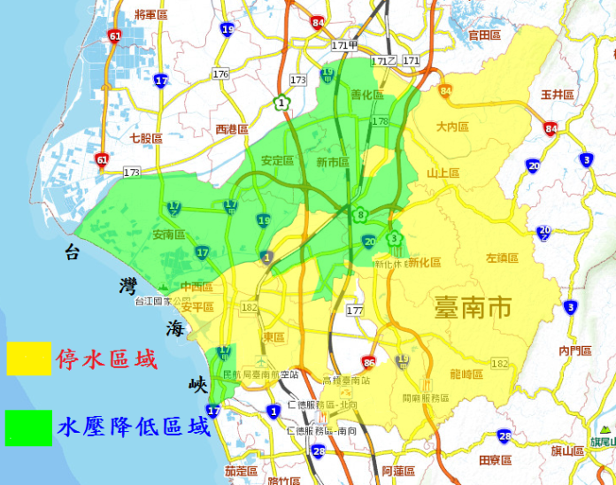 配合養護工程　台南停水47小時　影響近35萬戶
