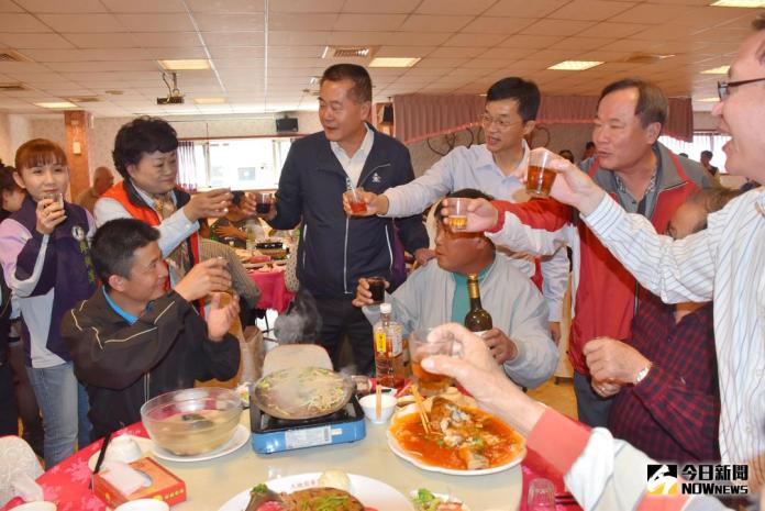 ▲水利會喝春酒，會長林文瑞只談政績不談選舉。（圖／記者郭春輝攝 , 2018.02.26）