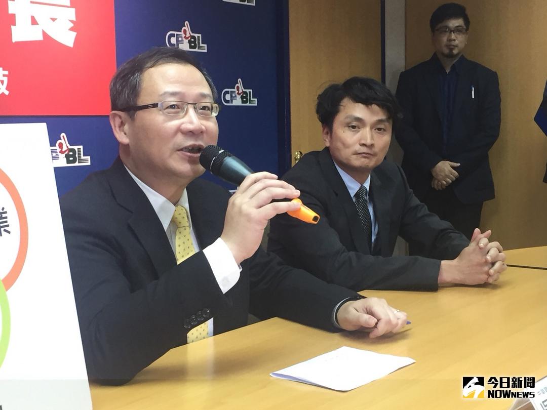 ▲中職會長吳志揚、秘書長馮勝賢。（圖／吳政紘攝）