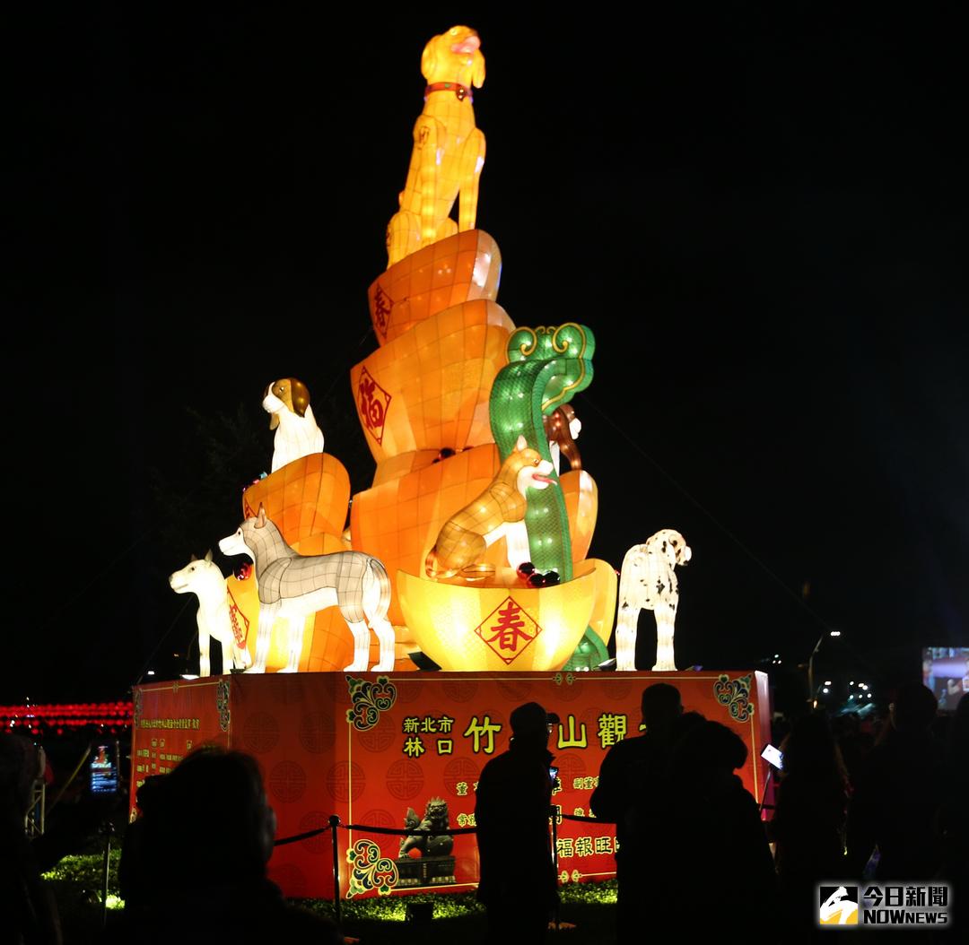 ▲新北市旺來福來祈福燈會今（1）日晚間正式點燈。（圖／記者陳志仁攝，2018.03.01）