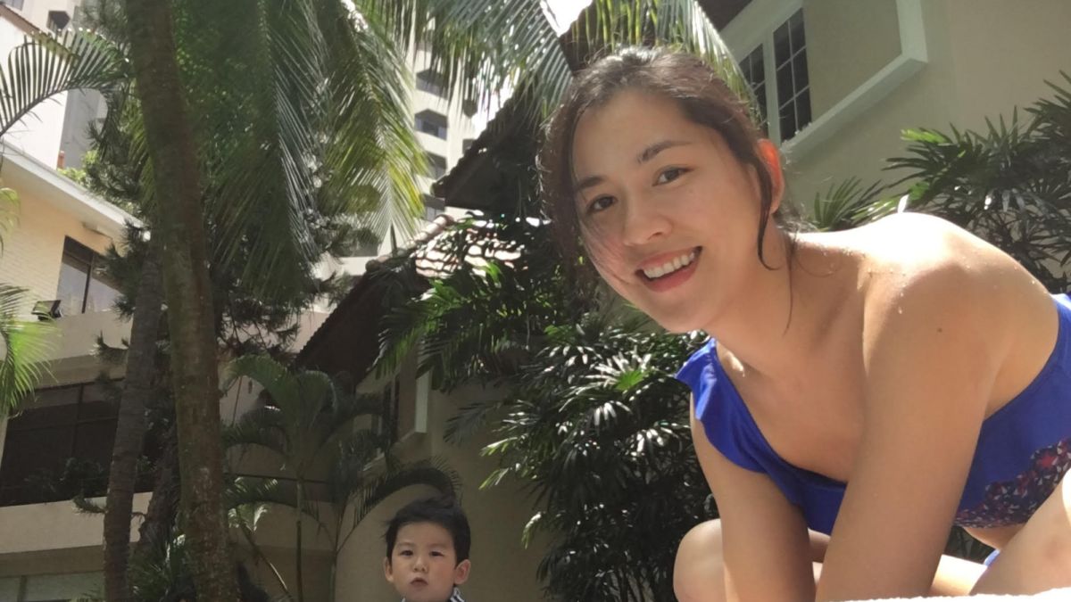 ▲張家慧（右）當媽仍火辣。（圖／周子娛樂 , 2018.3.3）