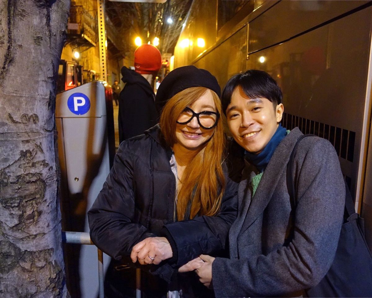 ▲青峰（右）曬出自拍照，意外撞臉蛇精男。（圖／吳青峰本人提供 , 2018.03.06）