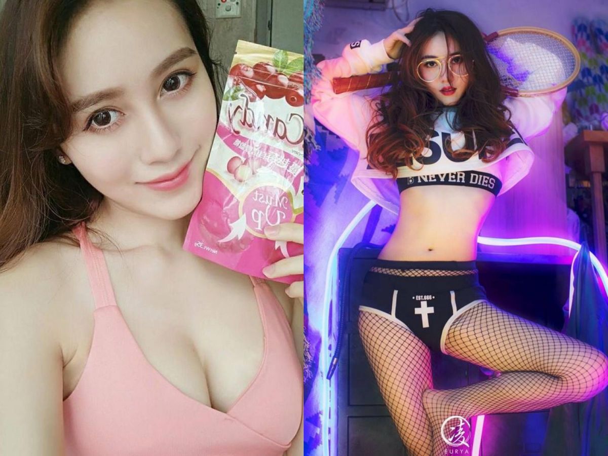 ▲混血小模「自拍鹹溼片」瘋傳，揉胸、自摸私密處全都錄。（圖／翻攝自 Plastichub ）