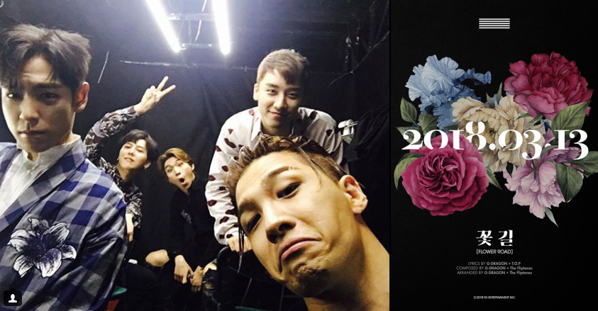 ▲BIGBANG新歌《花路》公開，攻佔各大榜單。（圖／勝利IG、BIGBANG臉書 , 2018.3.13）