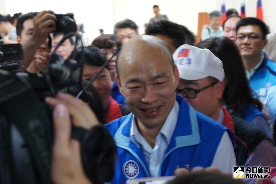 ▲高雄市黨部主委韓國瑜20日暢談快閃登記台北市長事件。（資料照／記者謝志昇攝 ）