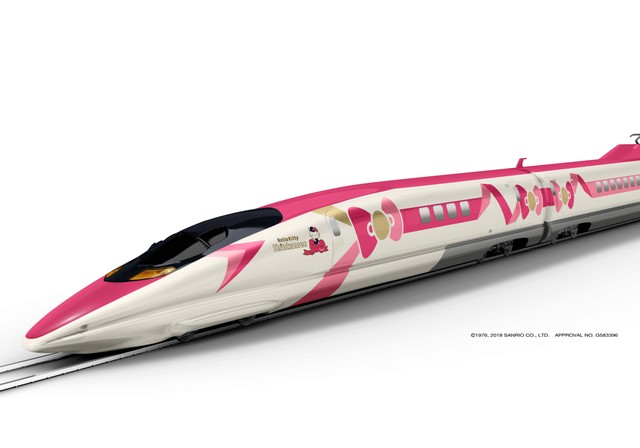 ▲ JR 西日本公司宣布與三麗鷗合作，將於今（ 2018 ）年夏天推出 Hello Kitty 彩繪的 500 系新幹線列車。（圖／ JR 西日本公司）