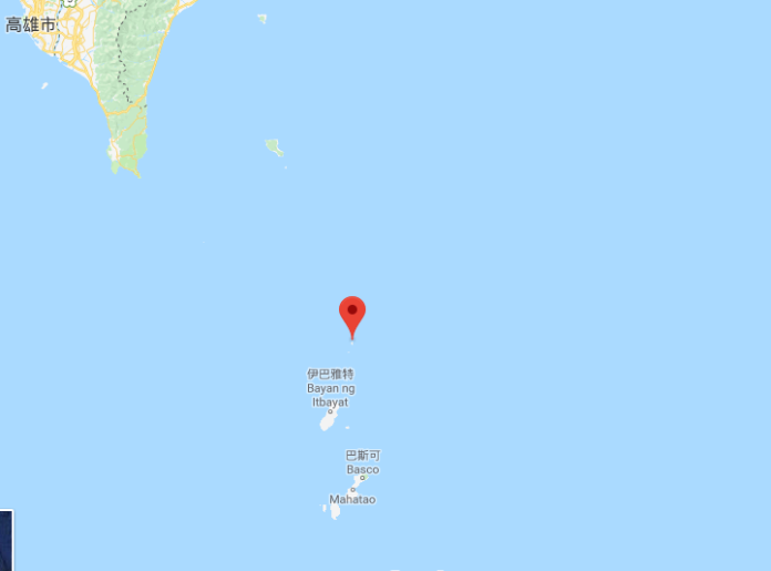 ▲菲律賓將在雅米島（Mavulis）（箭頭處）建海事基地，距離蘭嶼南方僅98公里。（圖／Google Map）