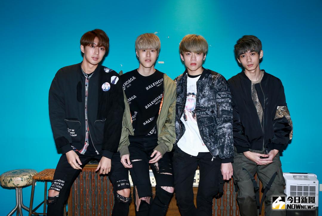 ▲A-TEAM成員高興（左起）、承晞、言脩、宇平分享出道以來的心得，包含難過的、開心的、辛苦的。（圖／記者葉政勳攝 , 2018.03.08）