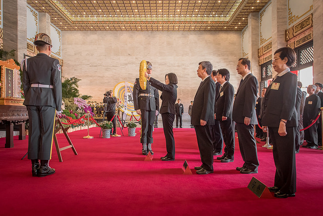 ▲總統蔡英文率五院院長，主持「中華民國107年向先祖暨忠烈殉職人員致祭」。（圖／總統府提供 , 2018.3.29）