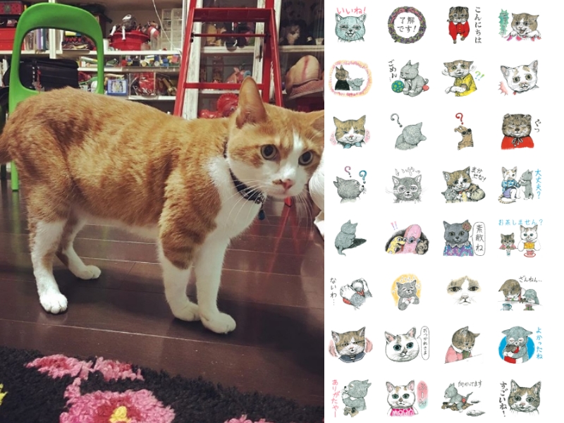 資深貓奴插畫家「樋口裕子」　推出超可愛貓咪貼圖（圖／寵毛網）