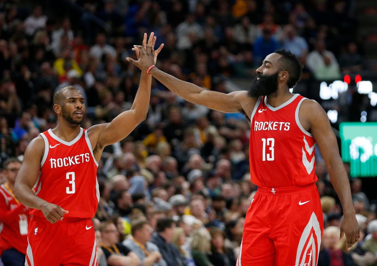 ▲Chris Paul(左)、James Harden（圖／美聯社／達志影像）