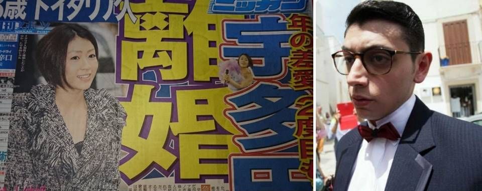 ▲宇多田光與小8歲老公法蘭西斯柯（右）離婚。（合成圖，2018.04.07）