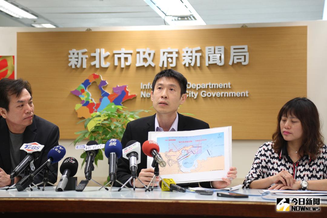 ▲新北市政府召開記者會痛批台電明知瑞芳保育區存在，卻刻意避重就輕，企圖以闖關通過的環差結果來逼迫新北市府調整保育區範圍。（圖／記者蔡琇惠攝，2018.04.10）