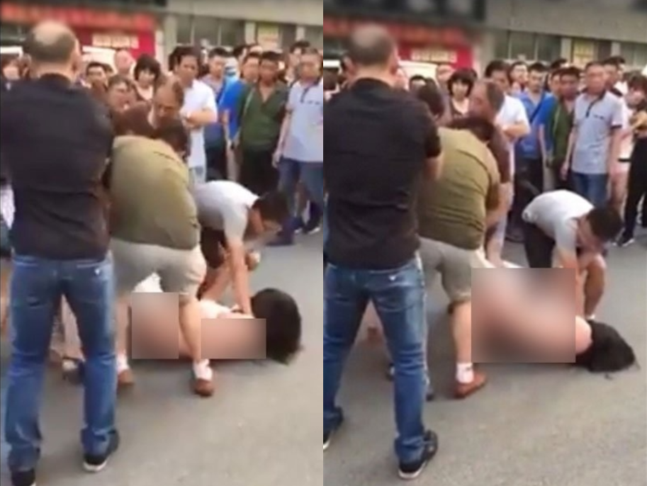 ▲照片中的女子疑當別人的小三，遭原配發現後派人來「教訓」一番。（圖／翻攝自 Chinapress ）