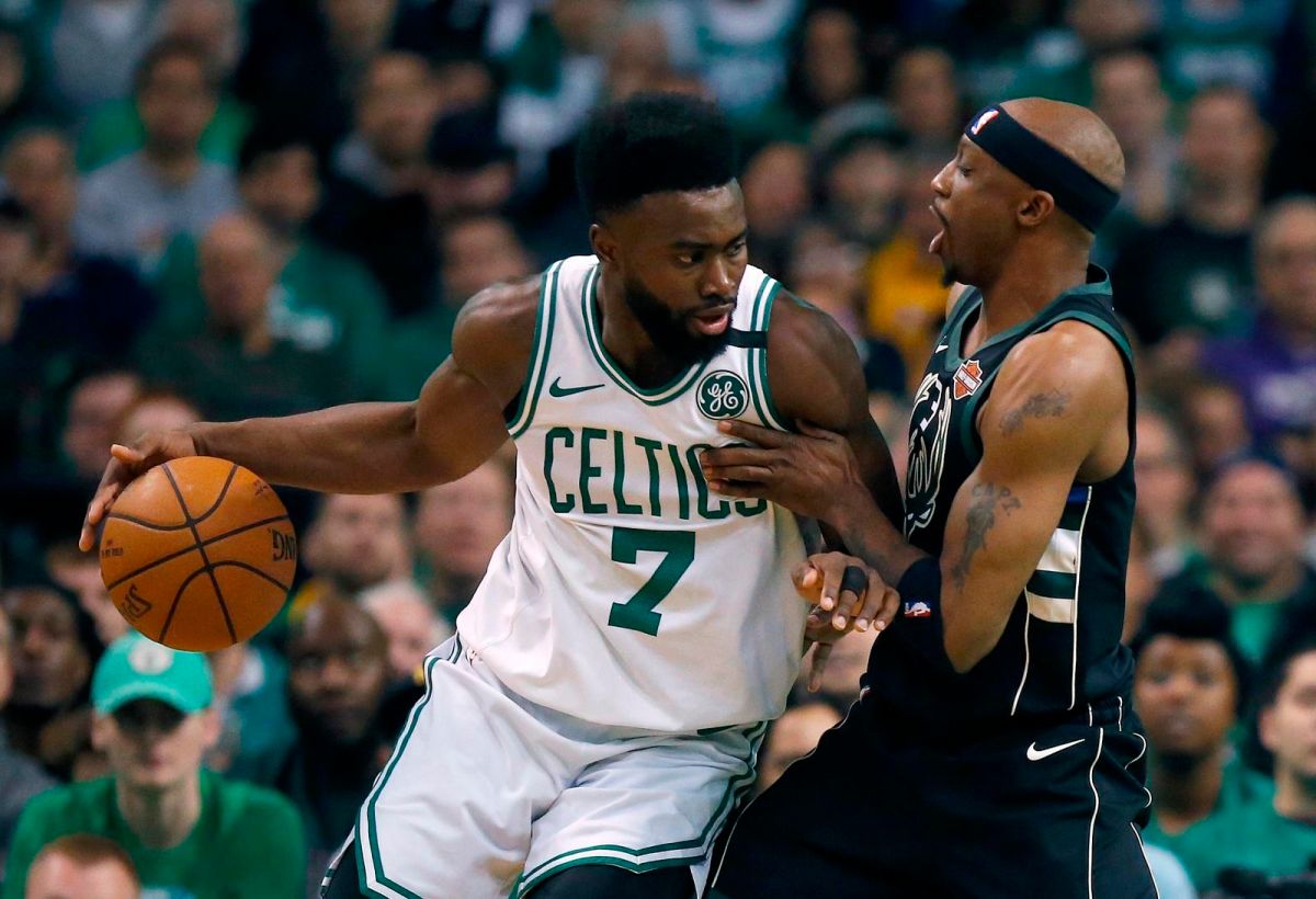 ▲Jaylen Brown持球切入。（圖／美聯社／達志影像）