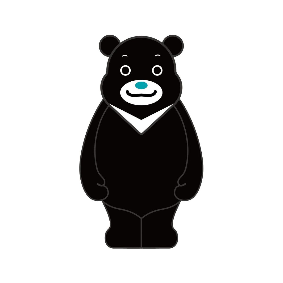 ▲台北市吉祥物熊讚新造型18日曝光，除熊讚黑鼻子擦上海洋色的粉妝、眼睛微調外，也加了讓熊讚表情更生動的兩道眉毛。（圖／北市府提供 , 2018.4.18）