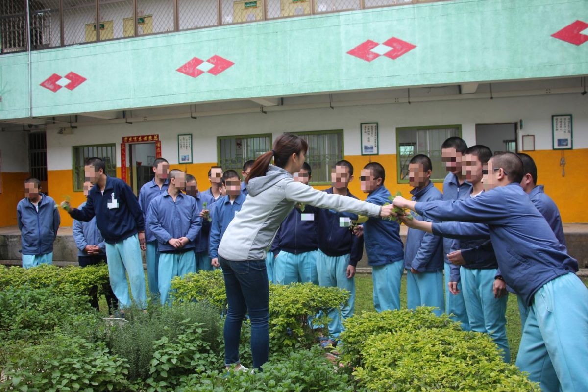 ▲台北少年觀護所打造香草花園「三川園」，讓收容少年透過可食地景相關課程，體驗園藝的綠色生活樂趣。（圖／新北市農業局提供）
