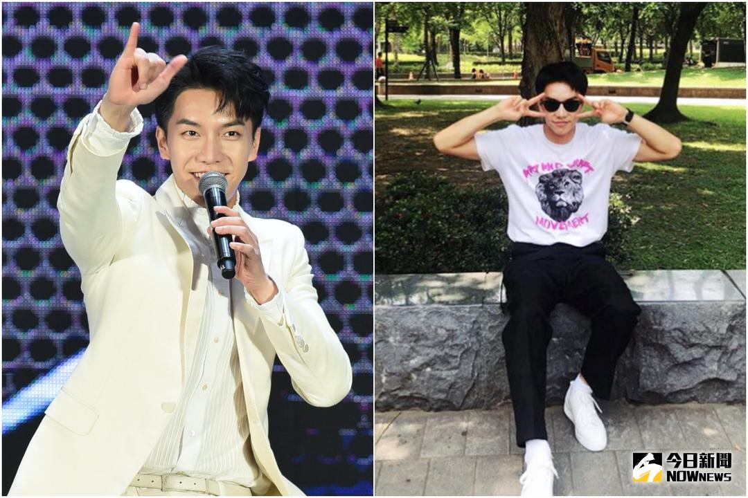 ▲李昇基自爆坐在公園一小時，卻沒人認出。（圖／記者林柏年攝、李昇基IG , 2018.4.22）