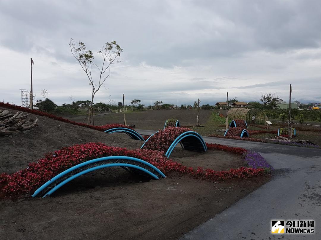 ▲宜蘭縣政府在「壯圍沙丘旅遊服務園區」週邊打造沙留加埔可食地景園區。（圖／記者李清貴攝 , 2018.04.24\\)