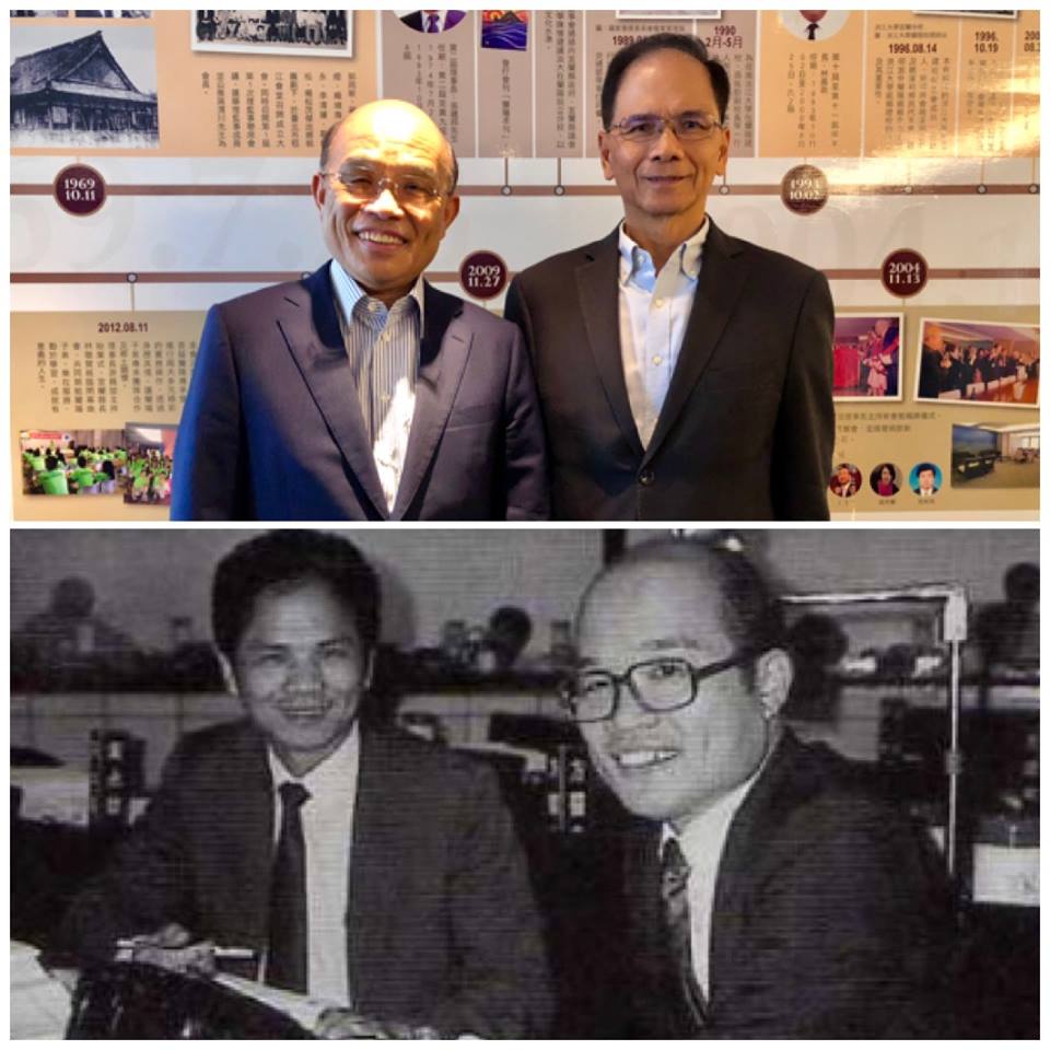 ▲民進黨新北市長參選人蘇貞昌26日上午拜會前行政院長游錫堃，游錫堃允諾擔任競選總部榮譽主委，蘇貞昌隨後也在臉書上貼出兩人三十年前省議會時期的合照，展現兩人的好交情。（圖／翻攝自蘇貞昌臉書 , 2018.4.26）