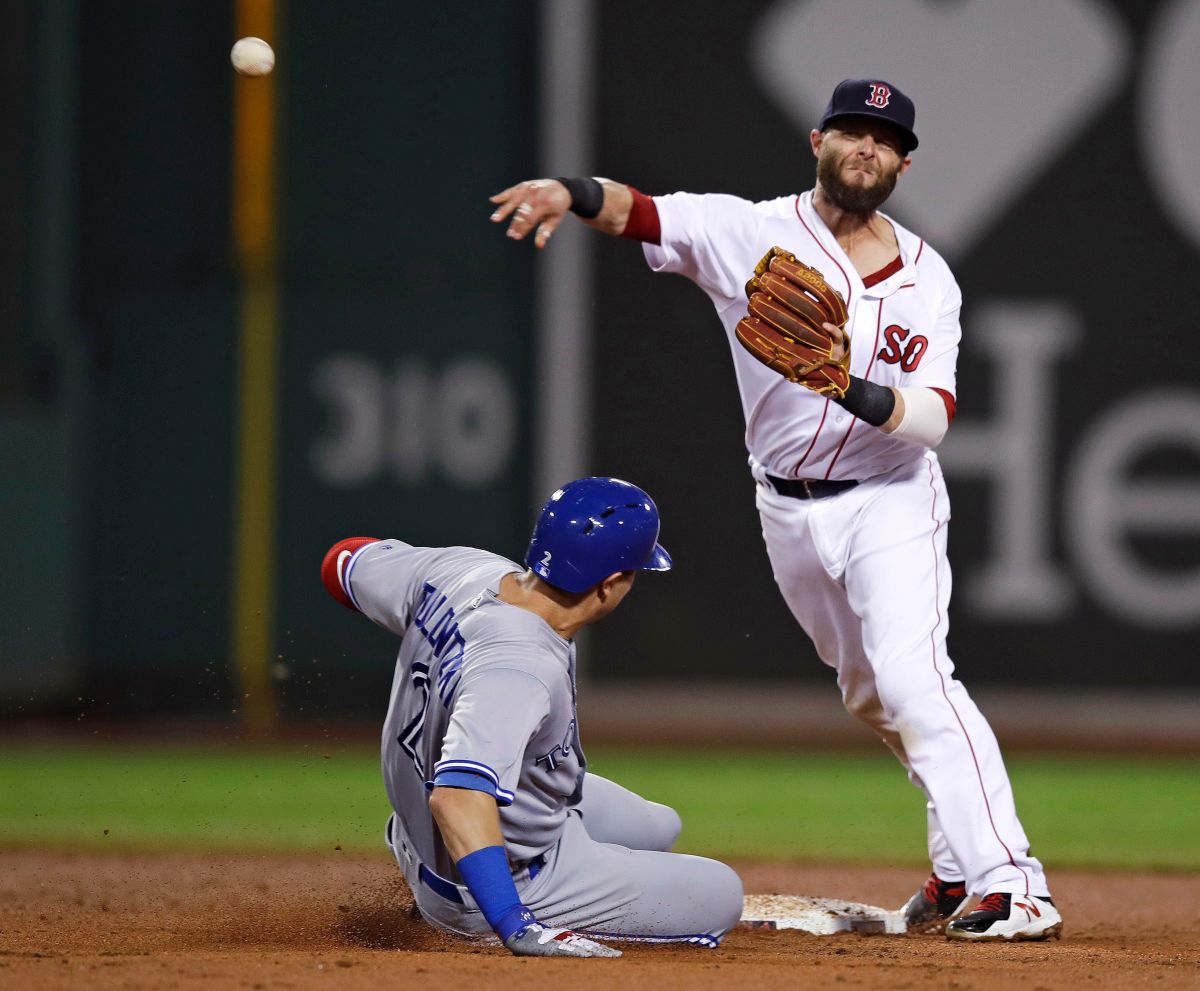 紅襪主力二壘手Dustin Pedroia。（圖／美聯社／達志影像）