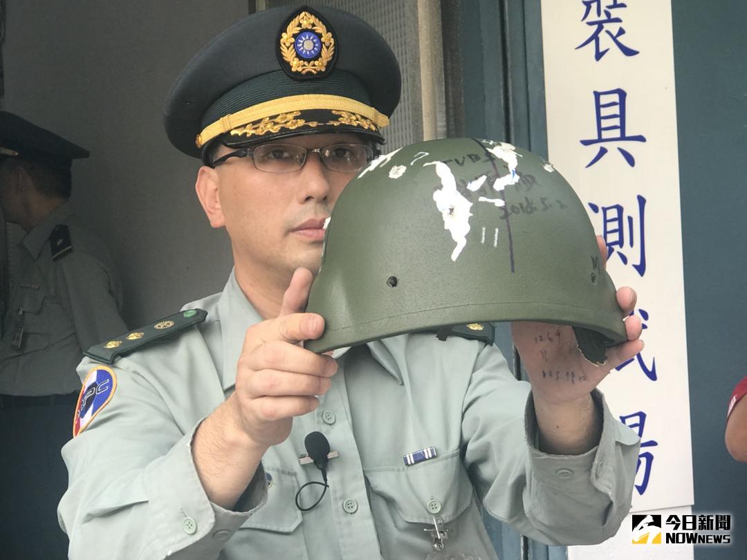 ▲實彈射擊測試證實，國軍新式防彈頭盔安全性無虞。（圖／記者宋汝夔攝，2018.05.02）