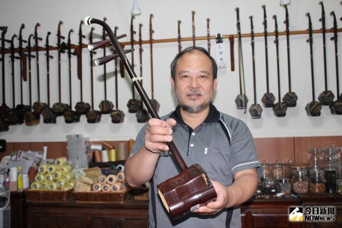 ▲胡琴大師凃明順，是台灣首位在中國大陸獲得胡琴製造獎最高榮耀的人。（圖／唐詠絮攝，2018.05.04）