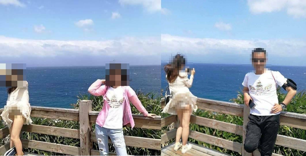 ▲攝影師捕捉到海風吹起瞬間，網友誇「技術真棒」。（圖／翻攝自爆廢公社）