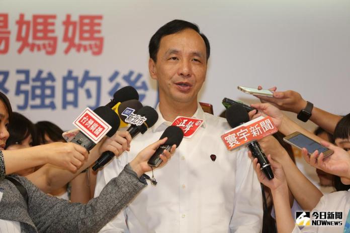 ▲朱立倫指出，核廢料爭議跟政治、政黨沒有任何關係，而是400萬的新北市民、700萬大台北地區居民，都無法接受的事實。（圖／記者陳志仁攝，2018.05.08）