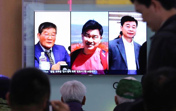 ▲  3 名遭北韓拘留的韓裔美國人，左起為金東哲、金相德、金學成。（圖／達志影像／美聯社）