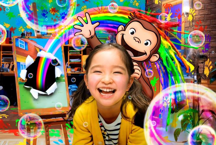 ▲日本環球影城「好奇猴喬治」新設施登場，將與遊客在虛擬的動畫世界中歡樂互動。（圖／日本環球影城）